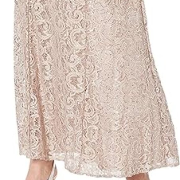 Alex Evenings Women's Two-Piece Set with Long Dress and Jacket, Plus Size 24 - Picture 3 of 6